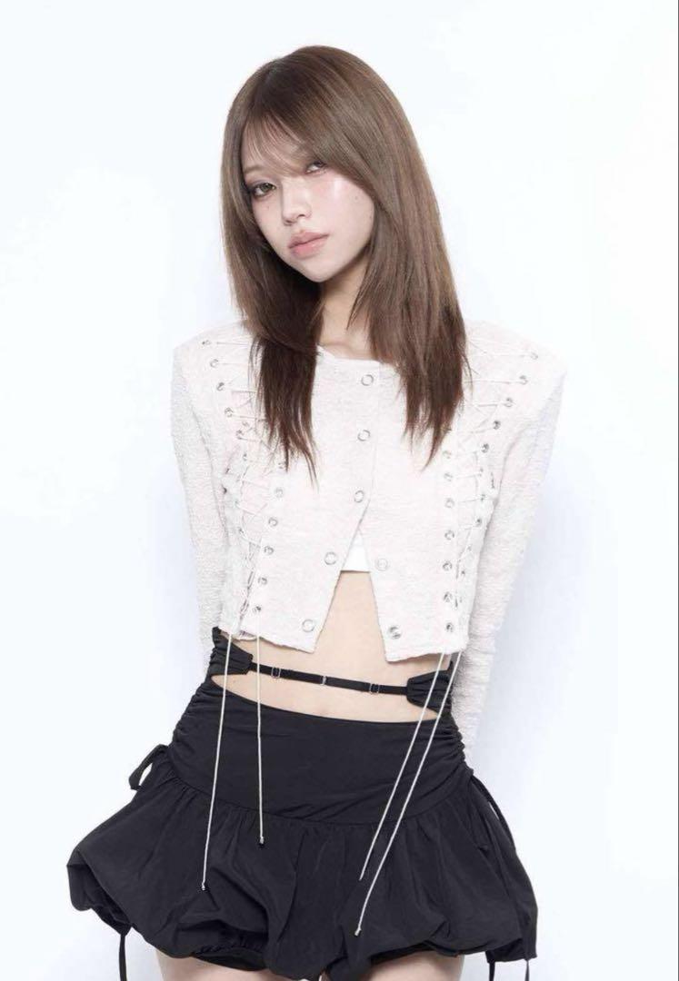 S lace up cardigan THEREDTHREAD
