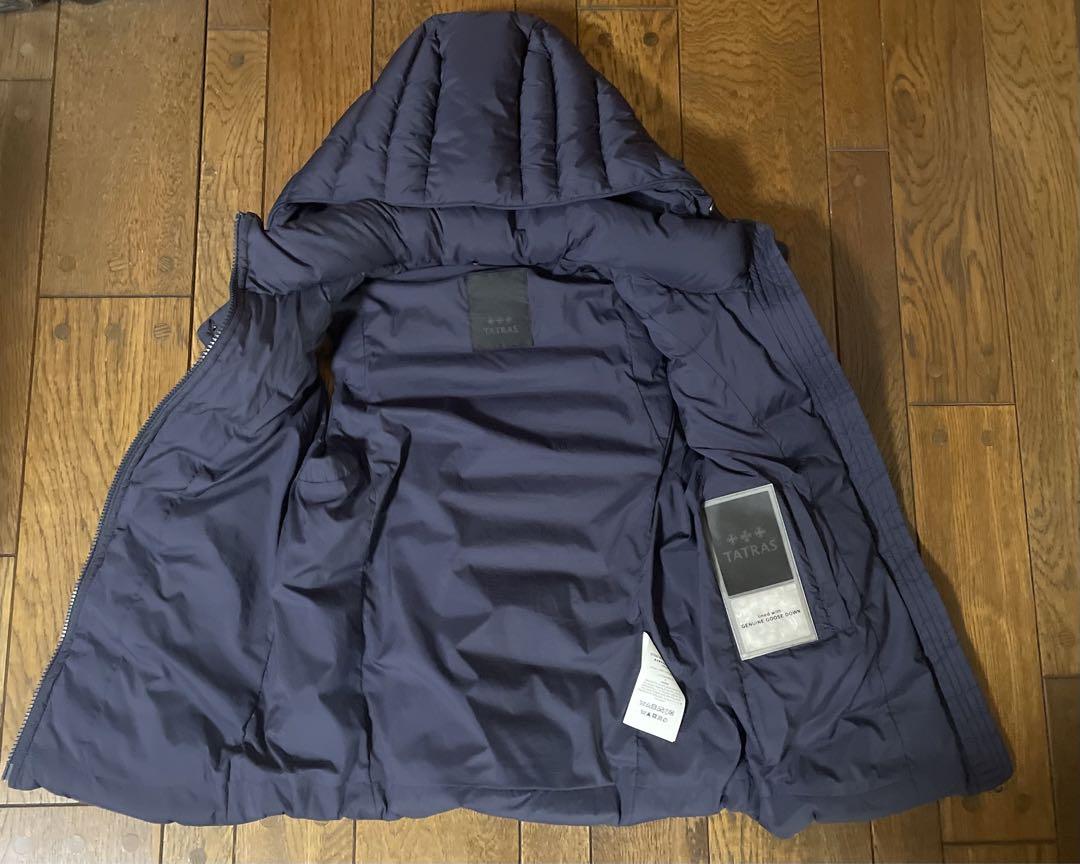 極美品　TATRAS ORSIERA ファー付き　ダウンベスト　ネイビー