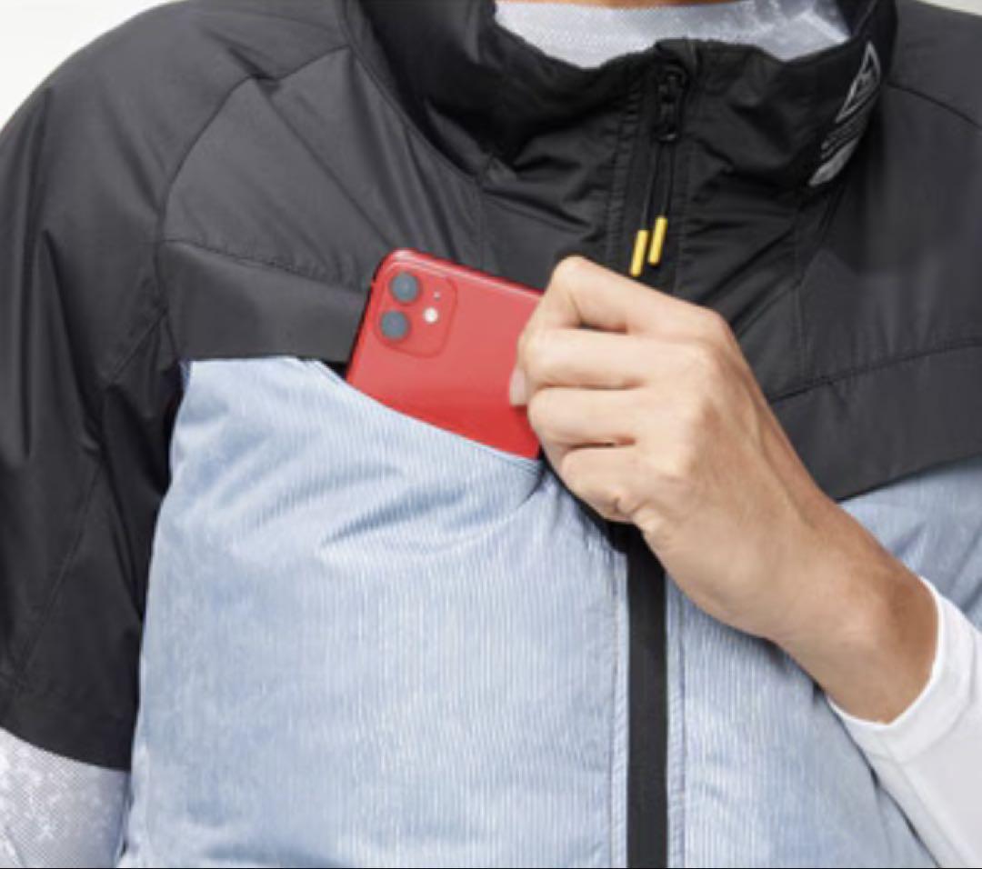 空調風神服チタン半袖ジャケット ファンバッテリーセット　Lサイズ　新品未使用