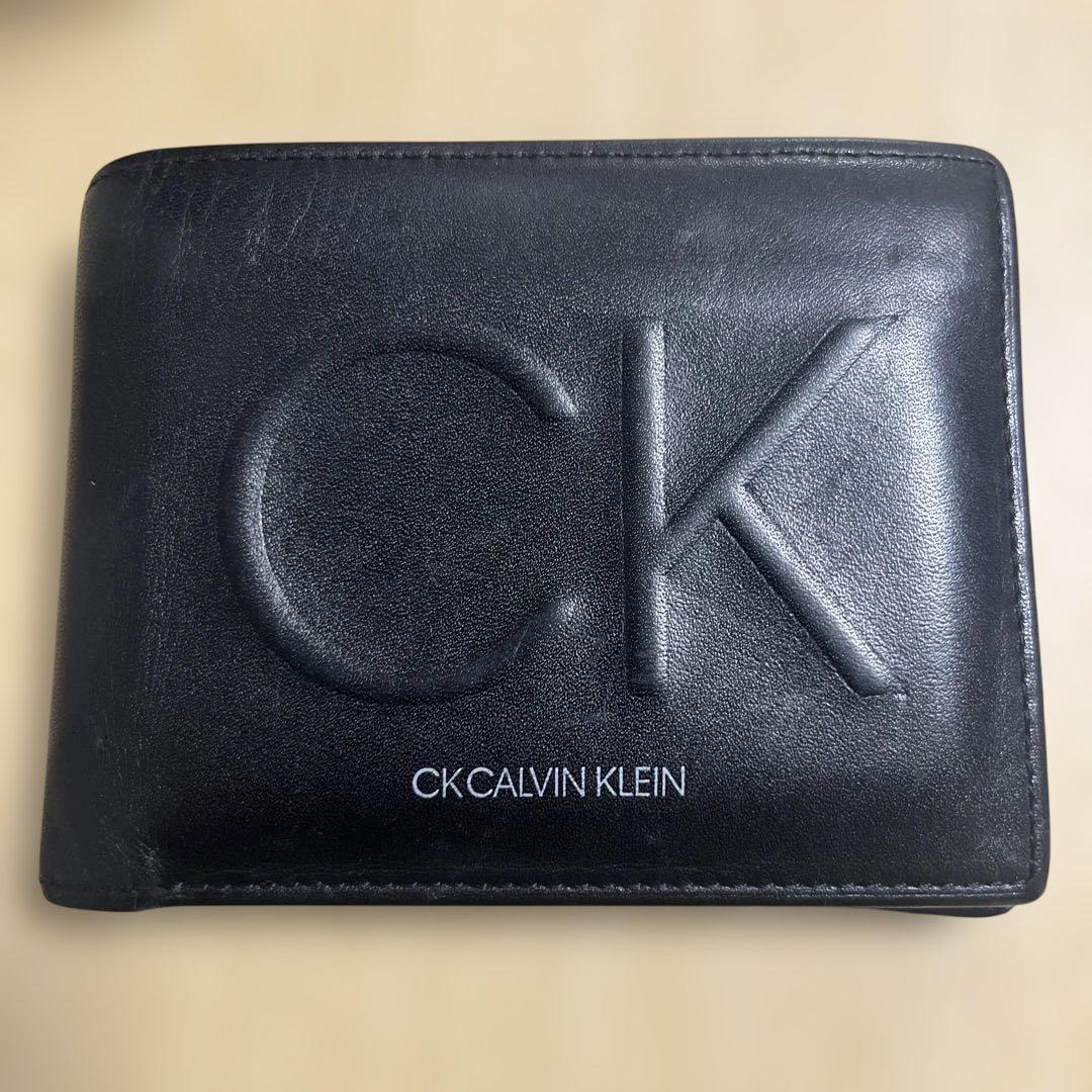 CK CALVIN KLEIN 二つ折り財布 ブラック