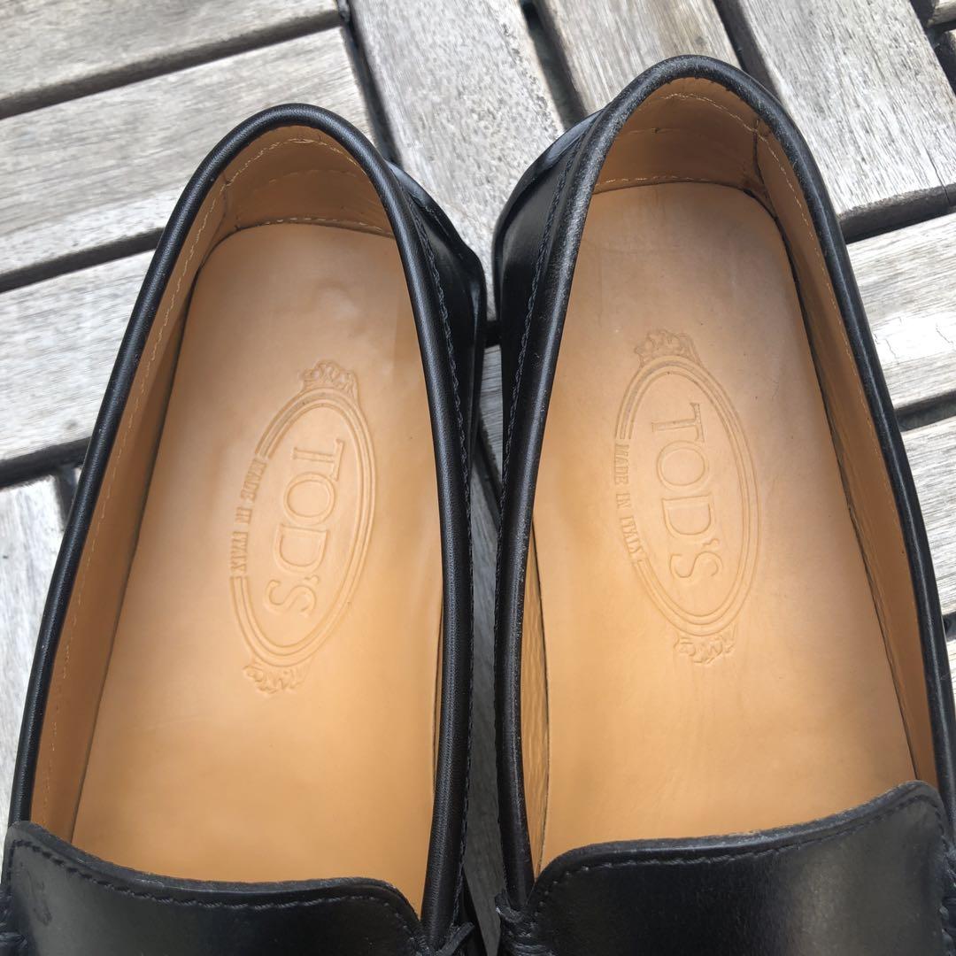 TOD'S トッズ ローファー ドライビングシューズ 黒 本革 37