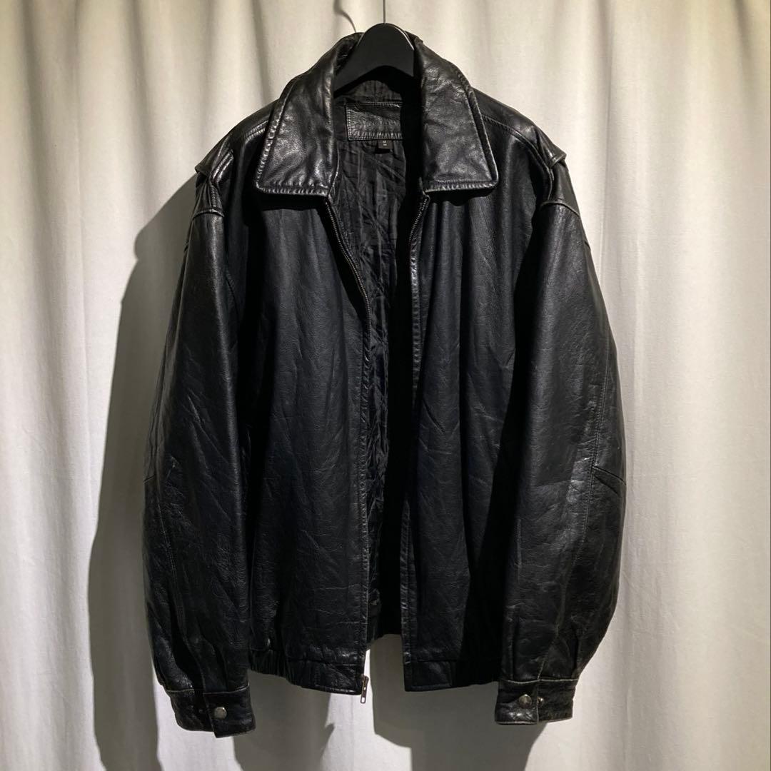 vintage【st.jones bay】 レザージャケット　黒
