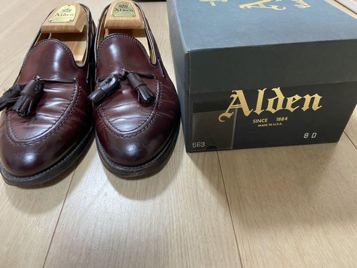 低価SALE Alden オールデン 別注 バーガンディー コードバン タッセルローファー uGyPL-m17250802019 得価超激安