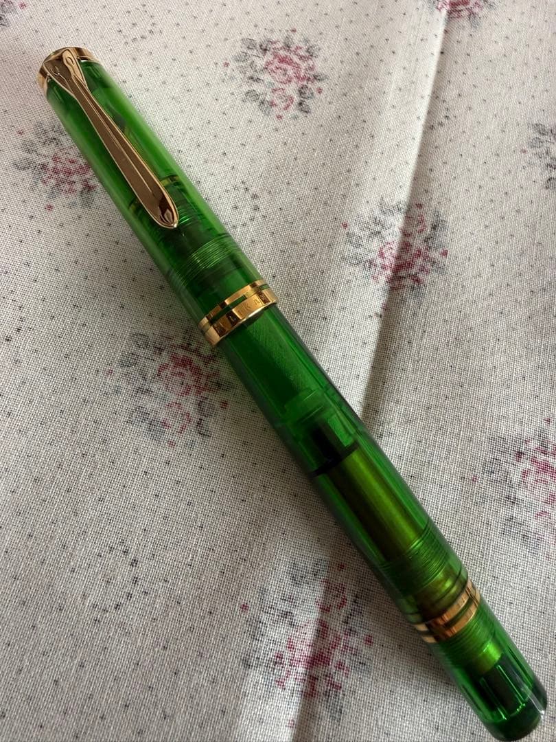 ペリカン万年筆M800 初期型グリーン透明 W-Germ any製Pelikan