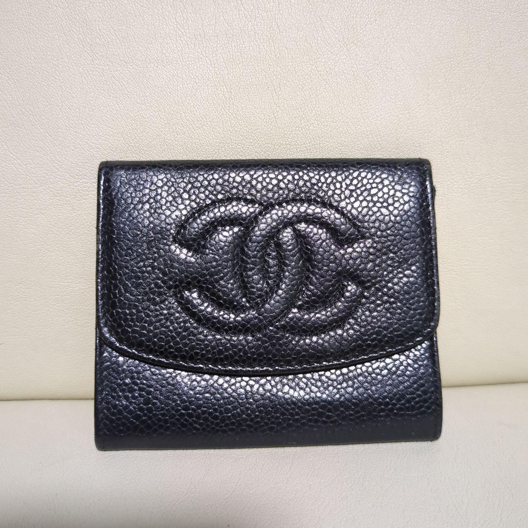 CHANEL ブラックレザー名刺入れ