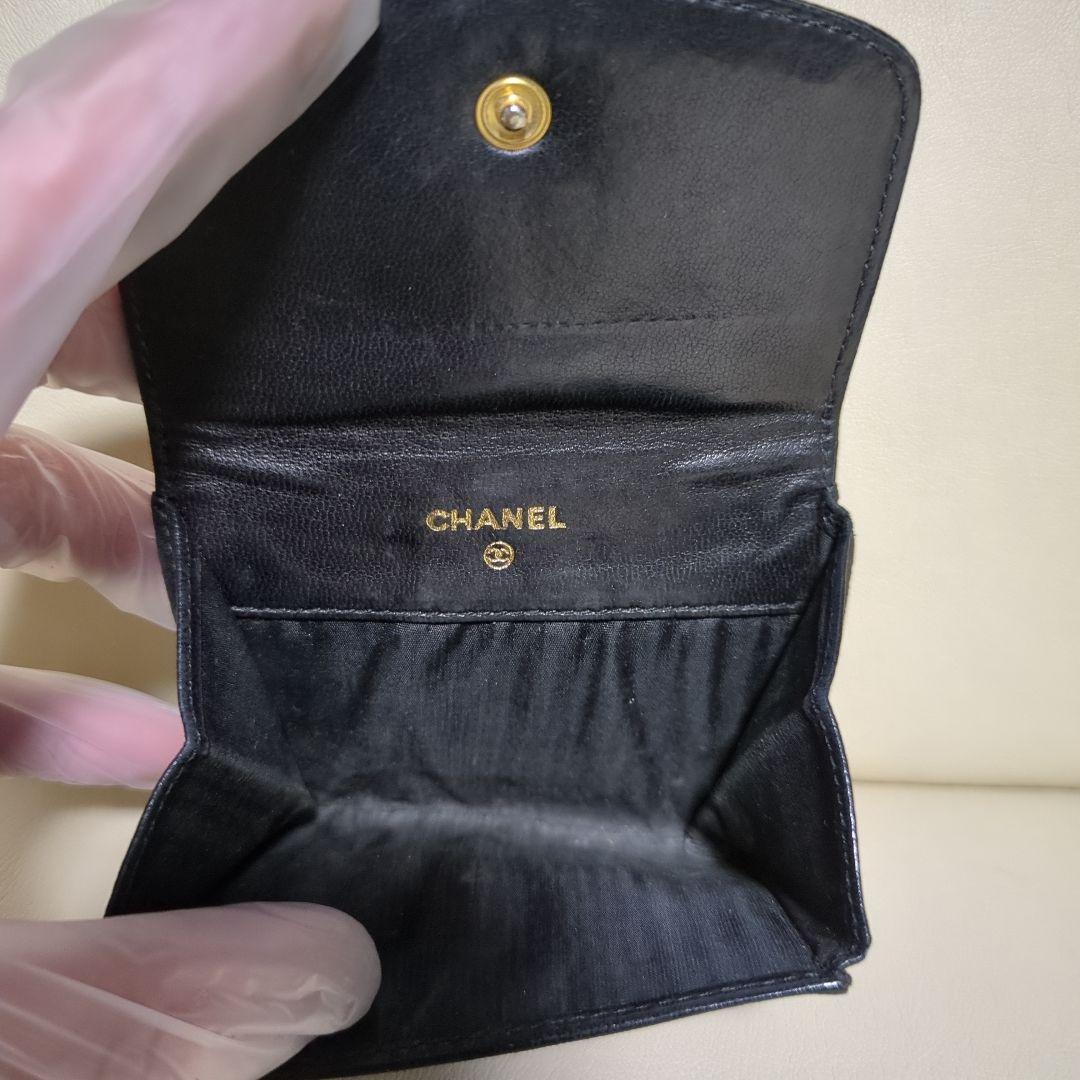 CHANEL ブラックレザー名刺入れ