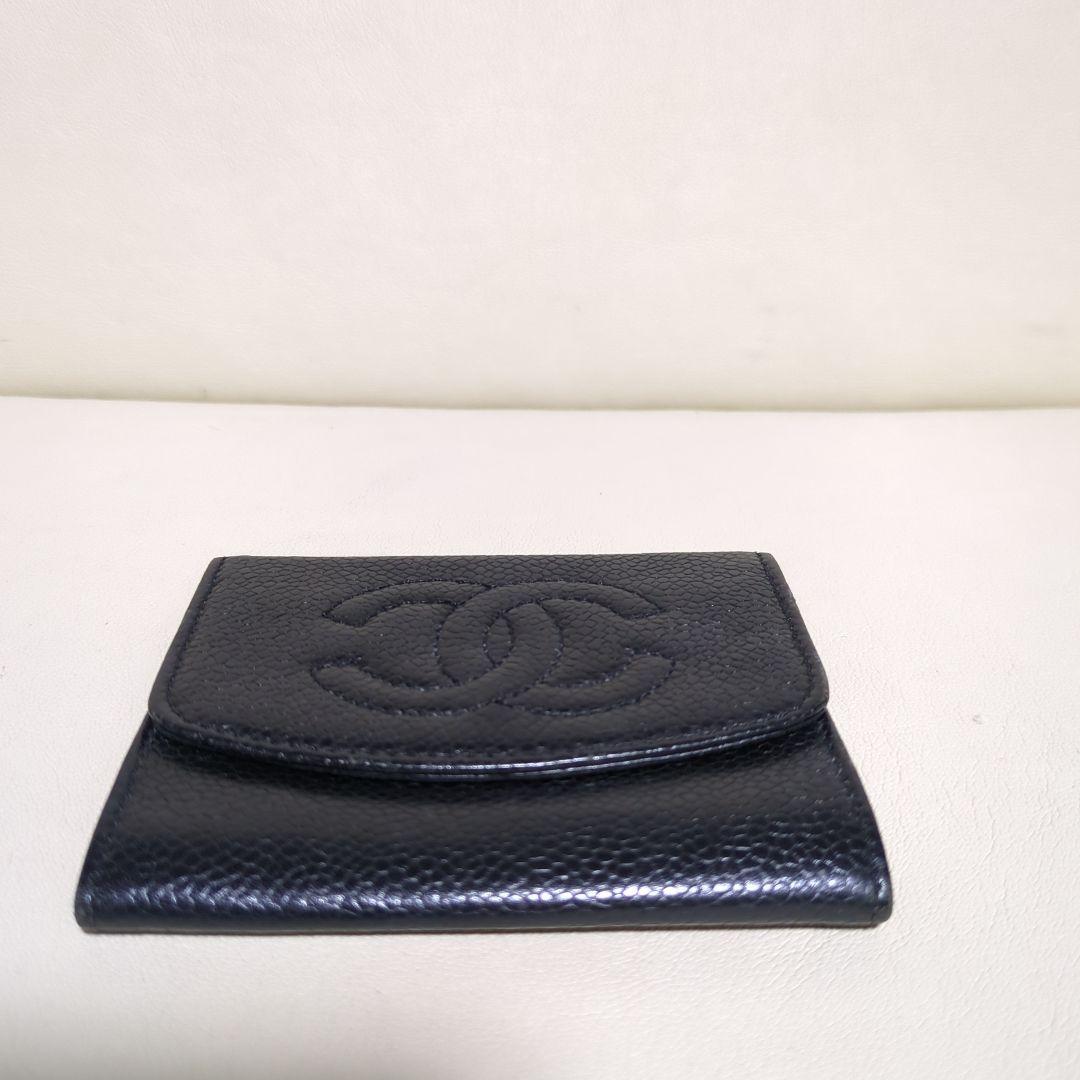 CHANEL ブラックレザー名刺入れ