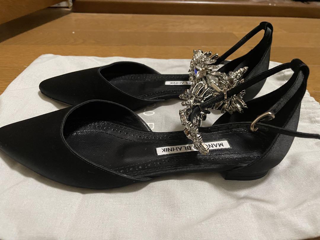 美品】MANOLO BLAHNIK マノロブラニクミュール パンプス ビジュー