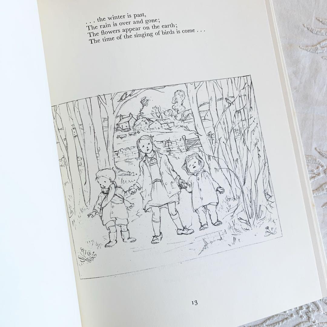 四季を感じるイギリスの古い詩集 洋書 古書 児童書 絵本