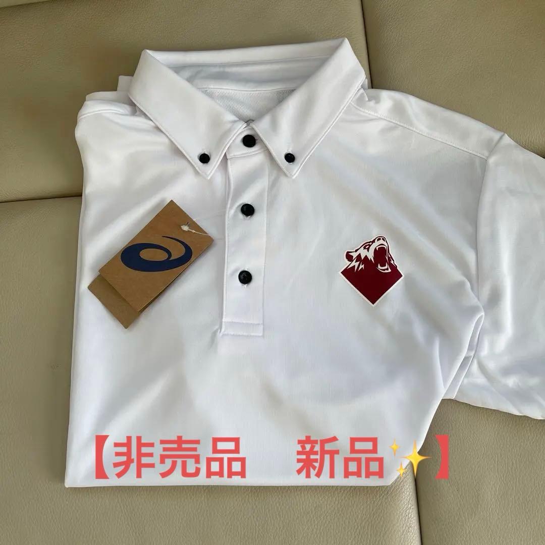 早稲田アシックス　コラボポロシャツ　ホワイト　(非売品)