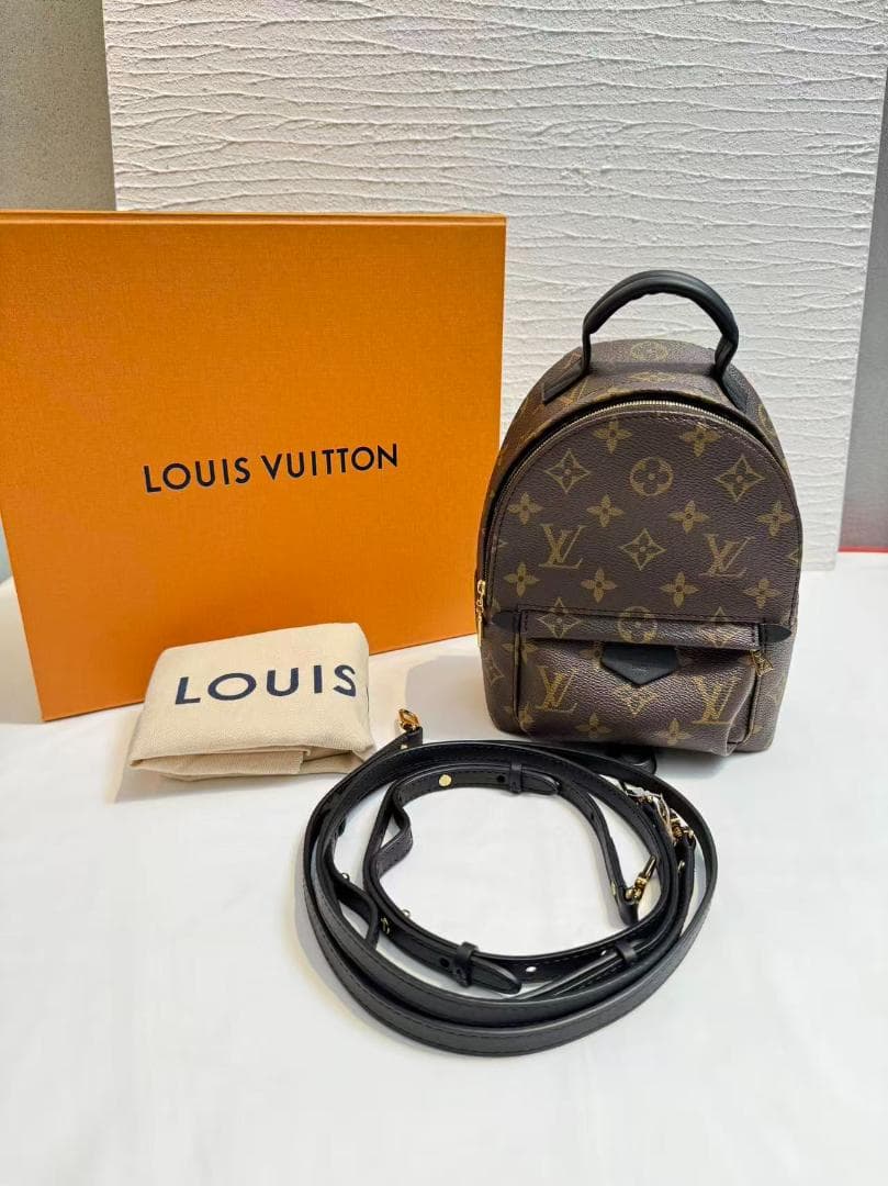 ルイヴィトン パームスプリングスミニ モノグラム 茶 リュック