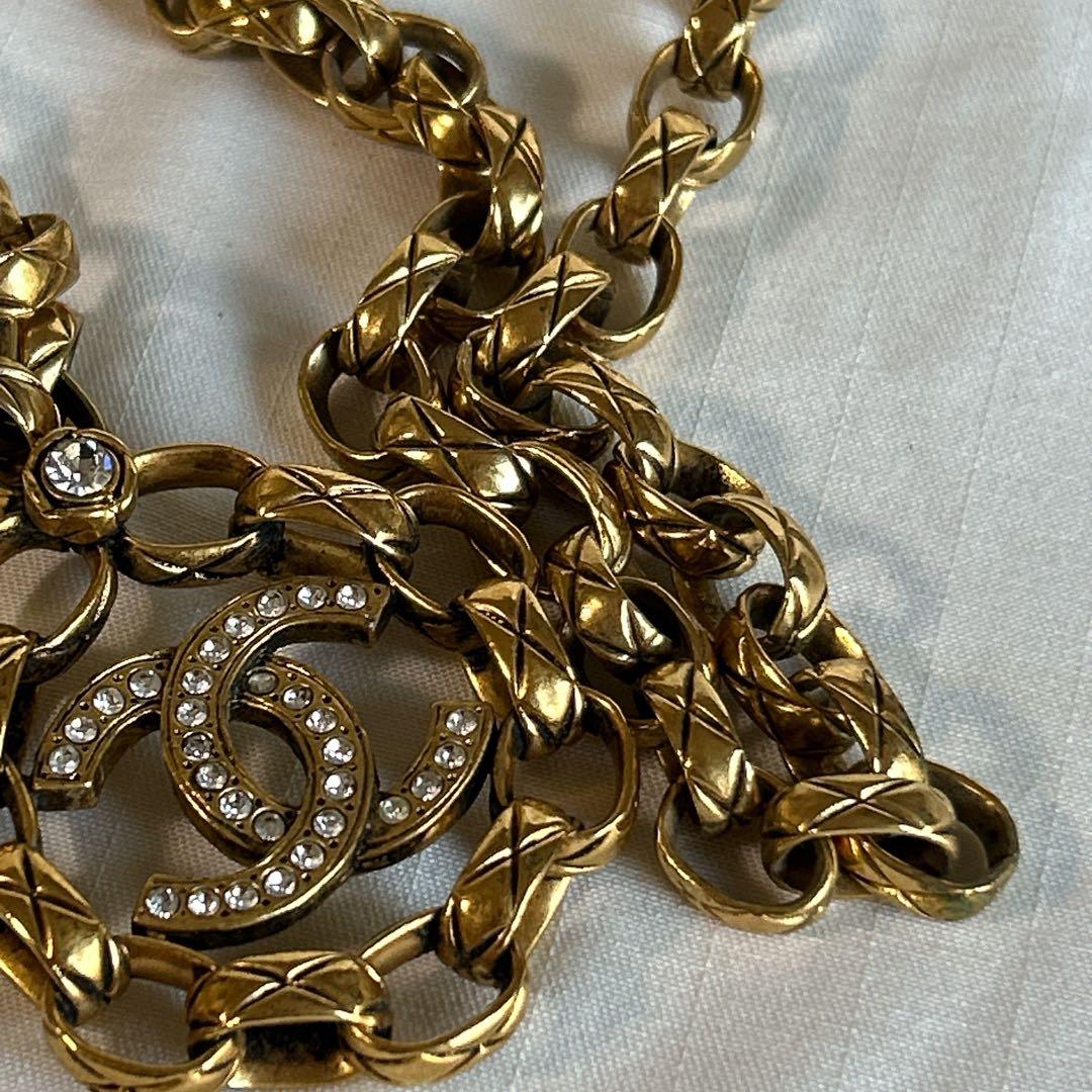 シャネル CHANEL 2連 チェーンネックレス ココマーク ゴールド