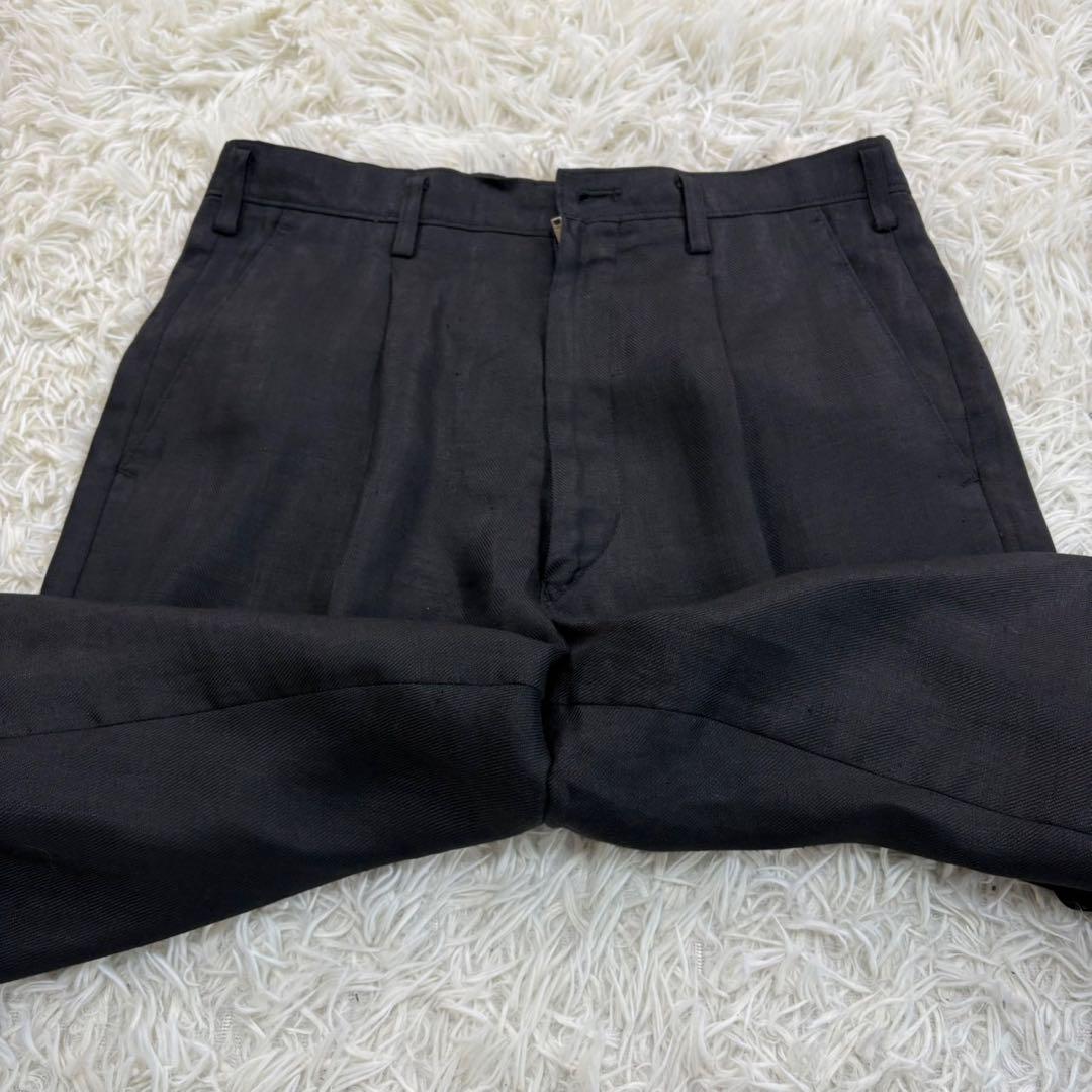 ワイズフォーメン　Y's for men セットアップ 2B リネン100% 黒