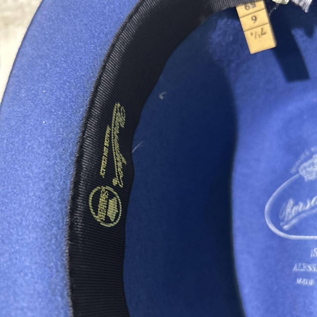 BORSALINO ボルサリーノ　フェルトハット　帽子　ブルー　青