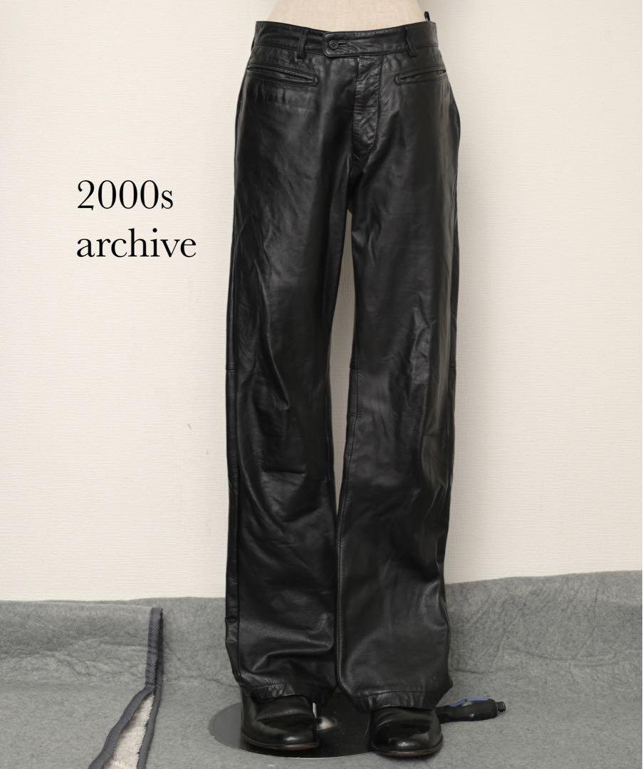 1990s shim shin hosokawa leather  pants