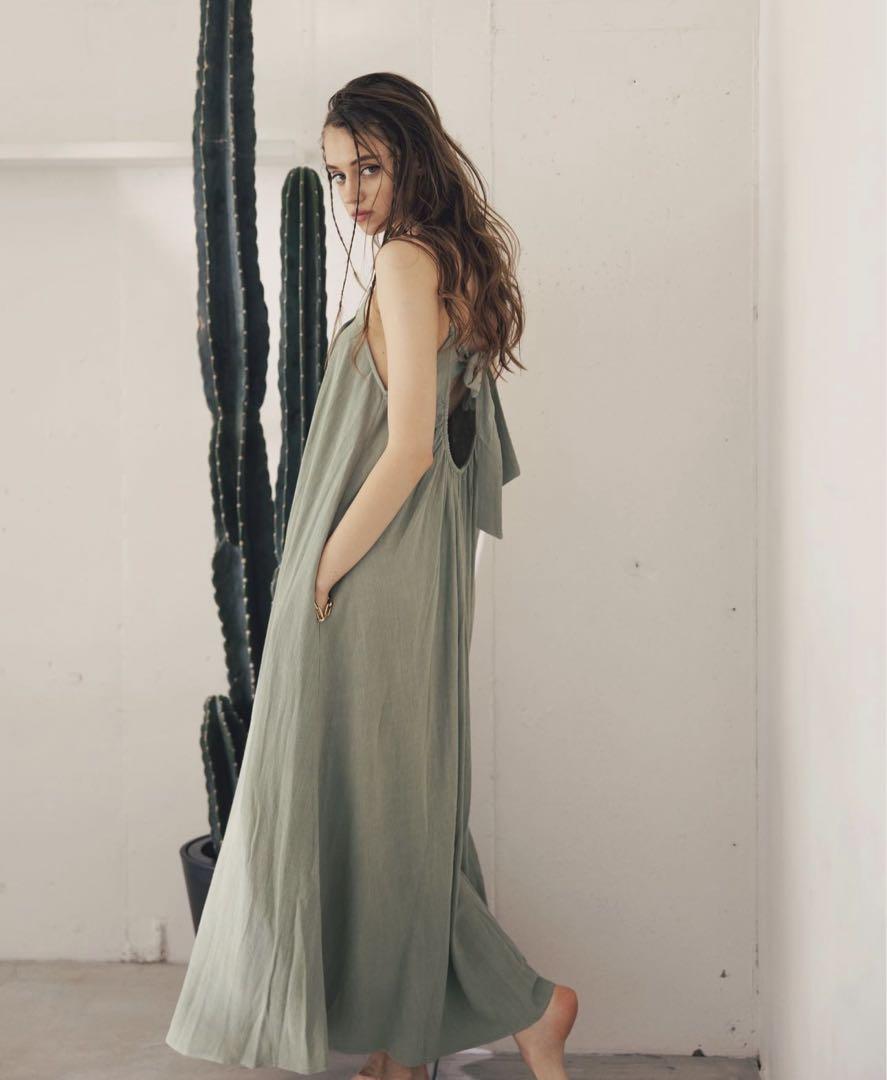 アリシアスタン Back Ribbon Maxi Dress ワンピース - メルカリ