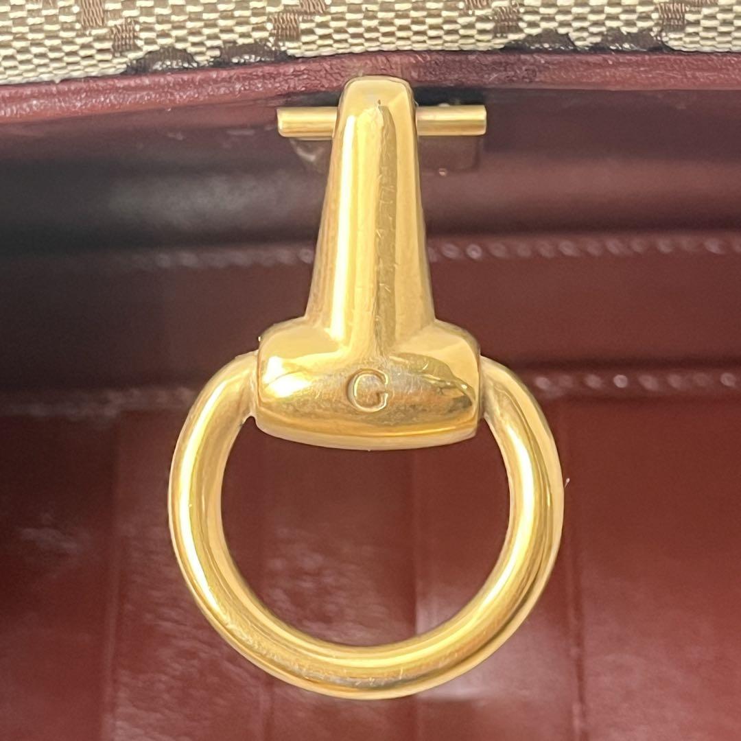 美品✨GUCCI 長財布　ゴールドフラップ　GGキャンバス　ロイヤルレッド