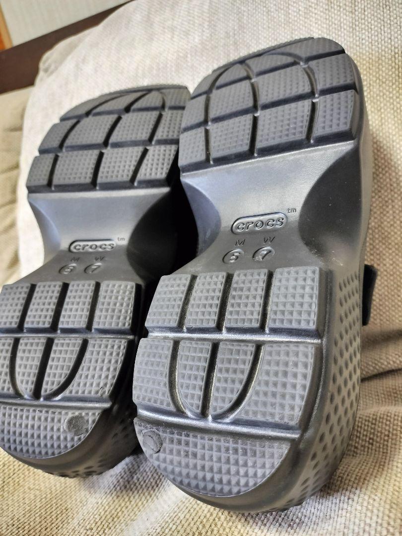 M！ 未使用級！Crocs ブラック ストンプ メリー ジェーン