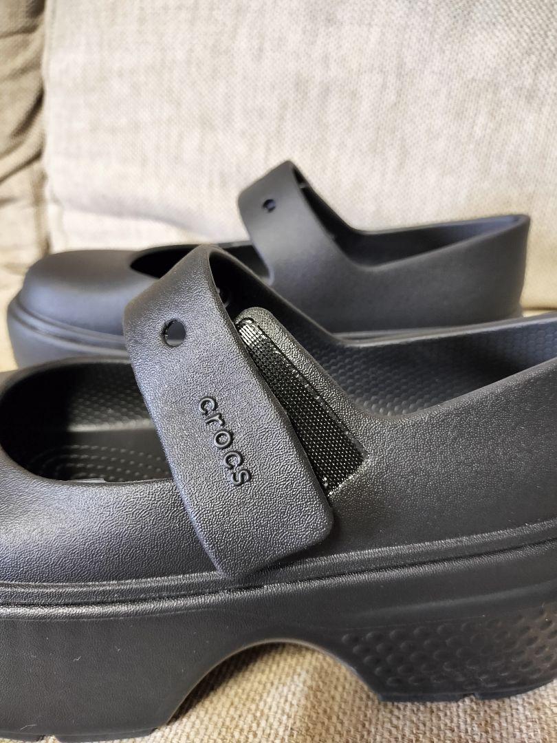 M！ 未使用級！Crocs ブラック ストンプ メリー ジェーン