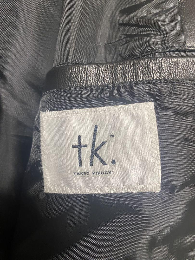 tk. TAKEO KIKUCHI 黒レザージャケット シングルライダース