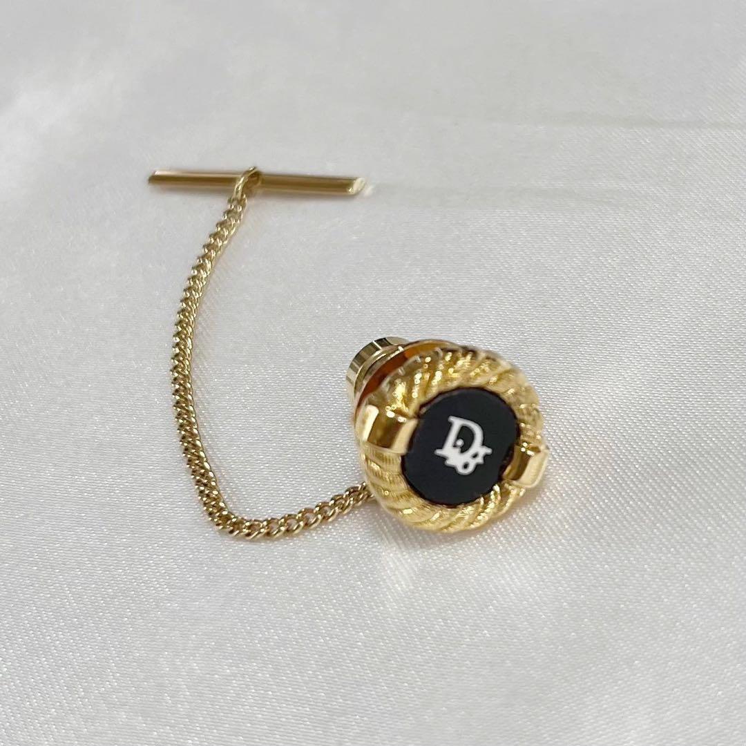 【美品】Dior タイタックピン タイピン ゴールド ラペルピン 箱付き