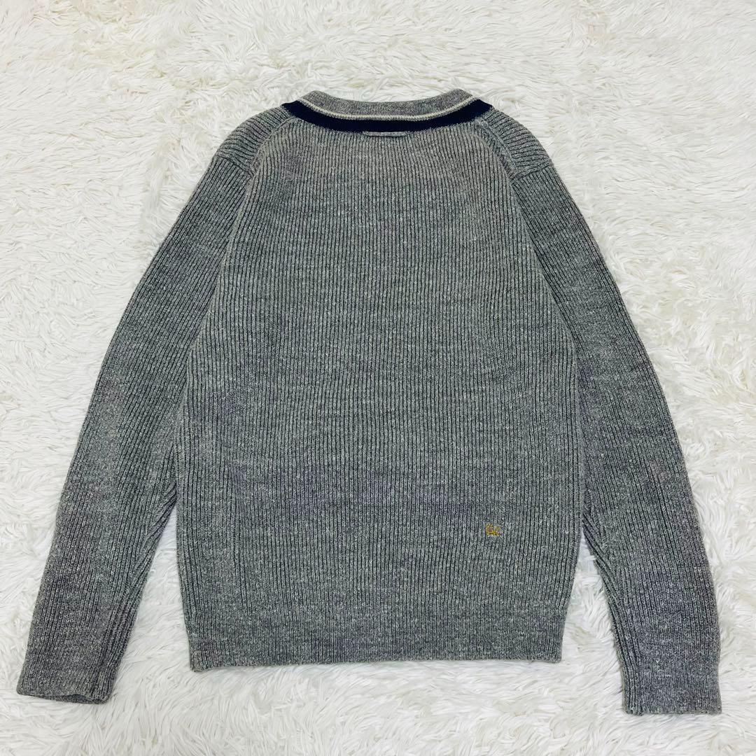 現行品 45R チルデンニットソーのセーター グレー ニット Vネック