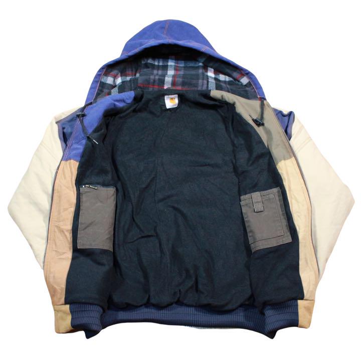 2022特価 Carhartt 希少 フード付 一点物 FsduL-m17274114338 カーハート リメイクジャケット 期間限定