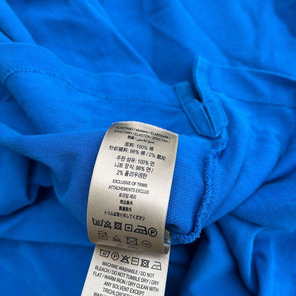 XL◎近年モデル BURBERRY ポロシャツ 鹿の子 ブルー ホースロゴ