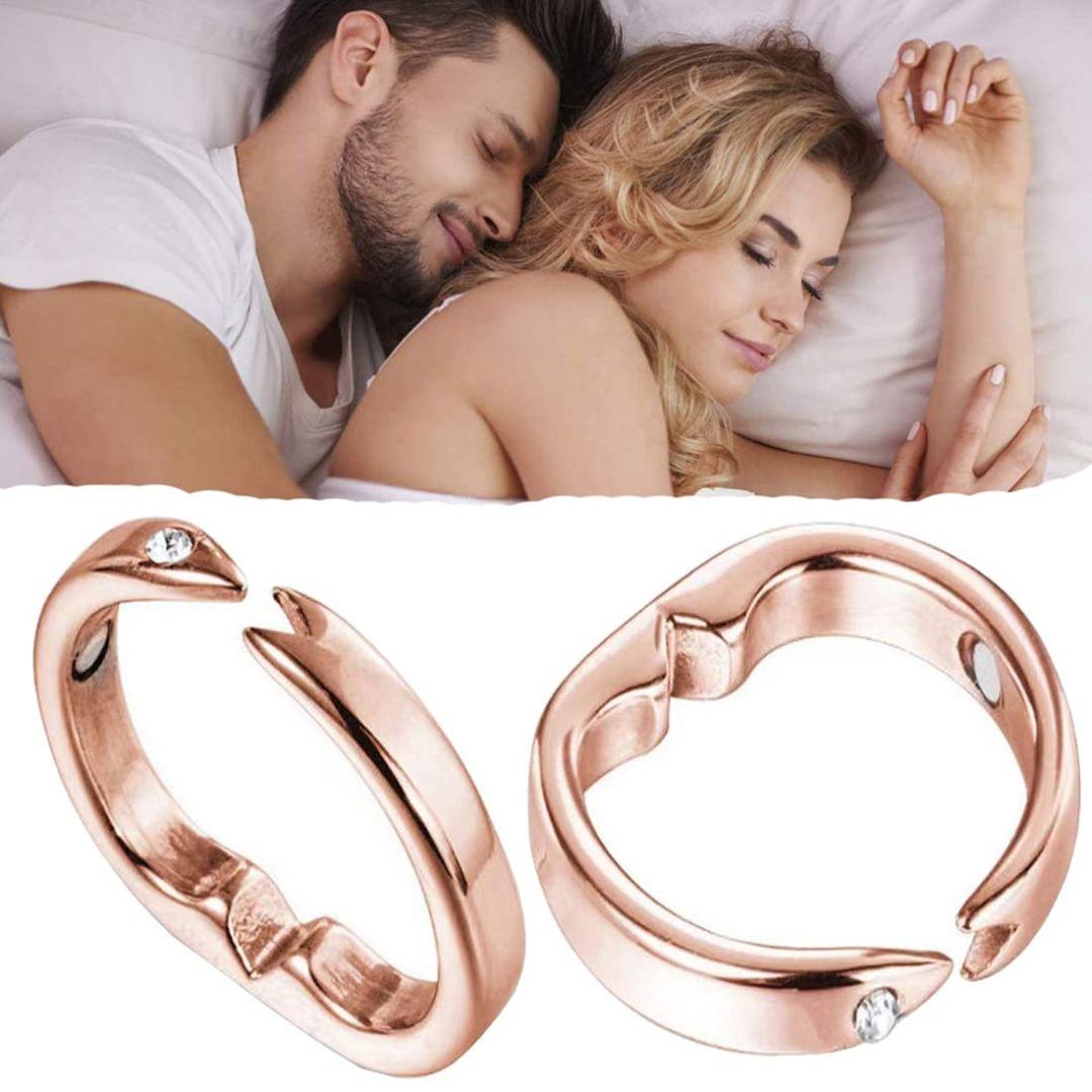 いびき防止グッズ 快眠 不眠防止 男女兼用 調整可能 (Rose Gold)