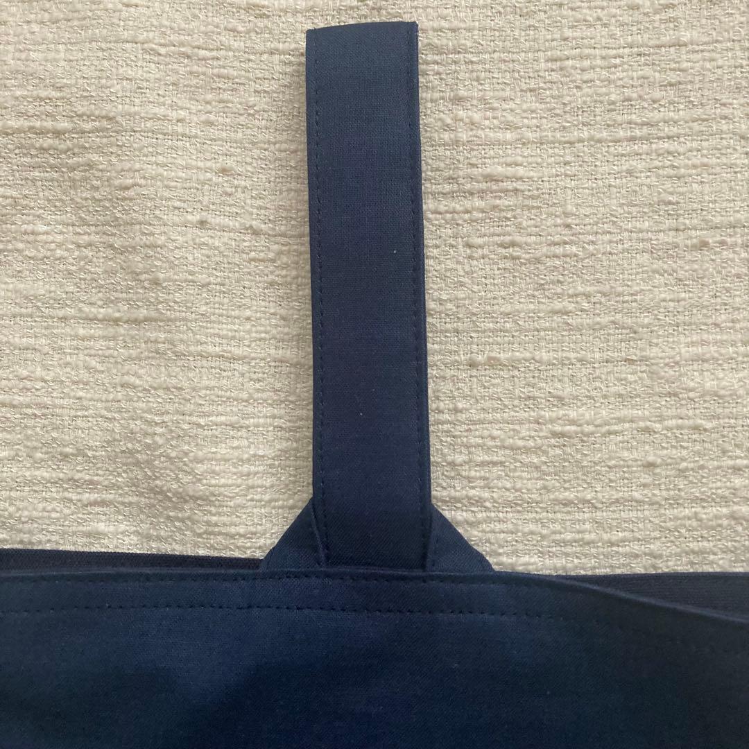 RIMA様専用!無地フリルドットさくらんぼ柄上履き袋 ネイビー ハンドメイド RIMA様専用!無地フリルドットさくらんぼ柄上履き袋 ネイビー ハンドメイド