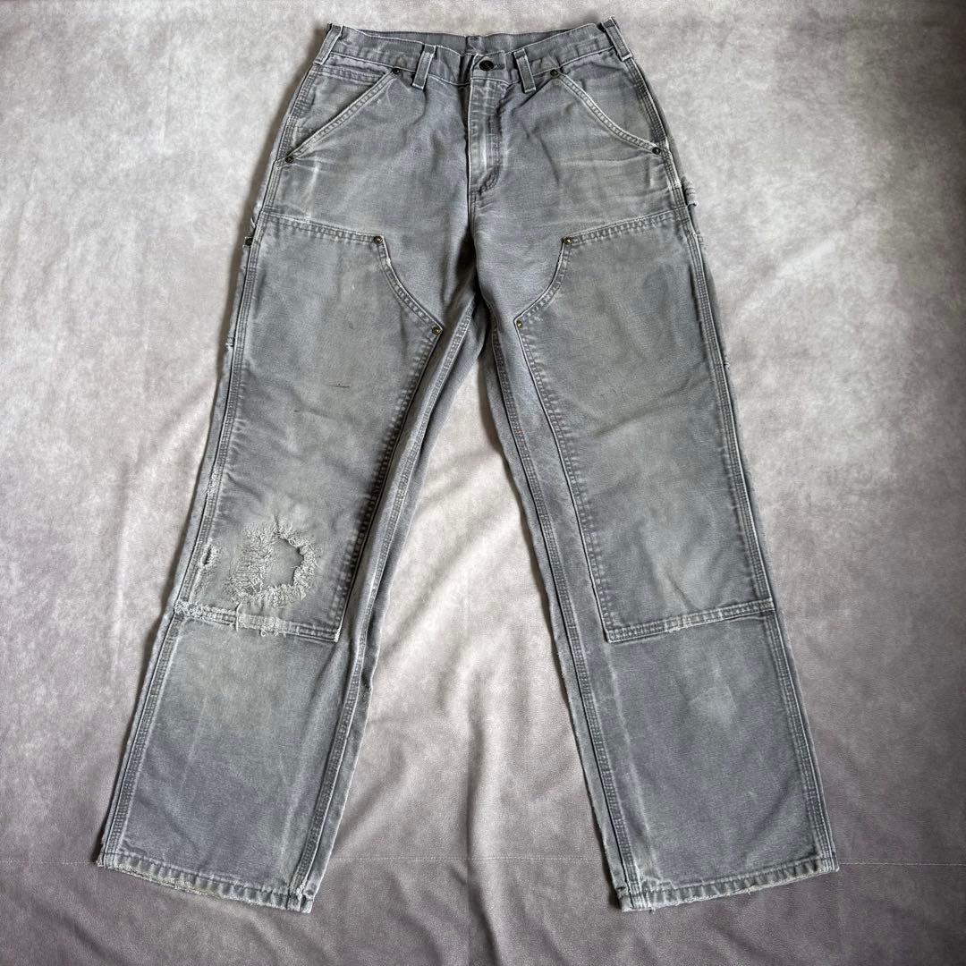 00s カーハート ダブルニー グレー メキシコ製 29×30L・Carhartt