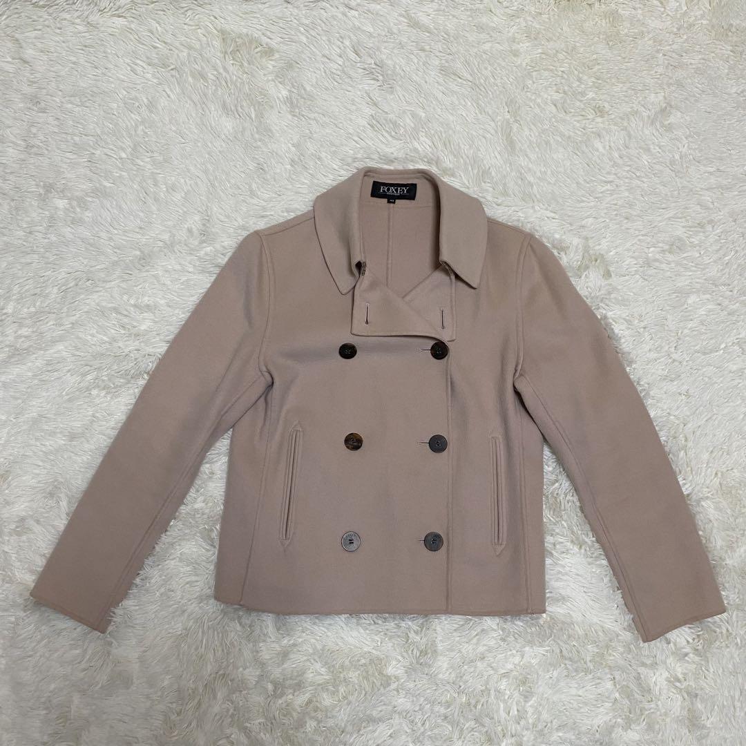 外観美品【限定一点】 フォクシー カシミヤ 100% ピーコート ジャケット