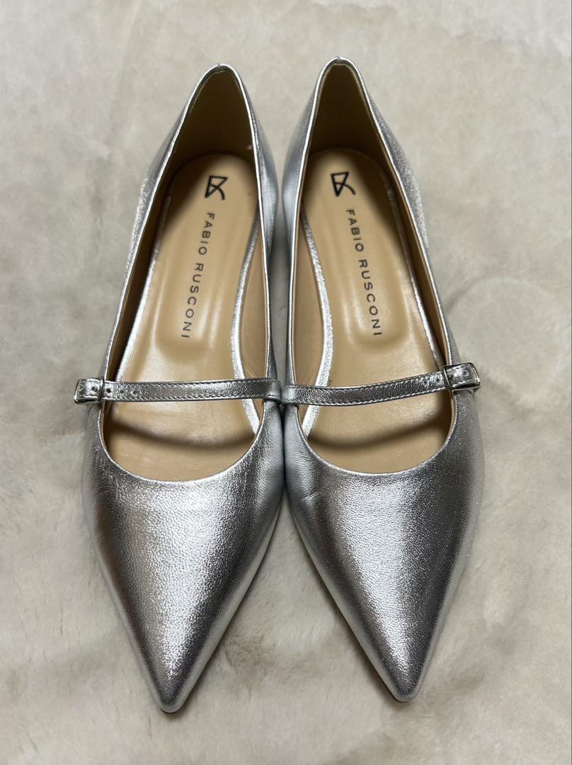 FABIO RUSCONI/メリージェーンパンプス/size38/シルバー