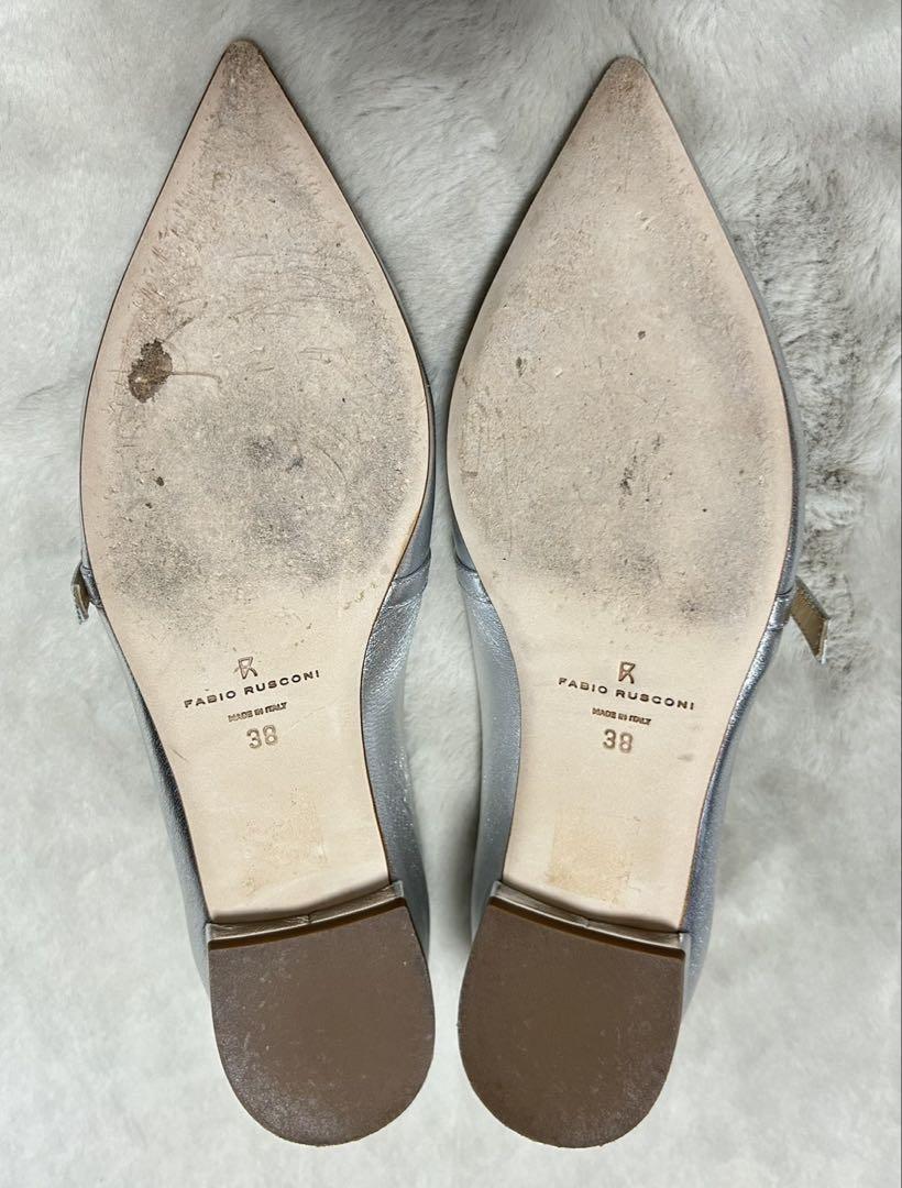 FABIO RUSCONI/メリージェーンパンプス/size38/シルバー