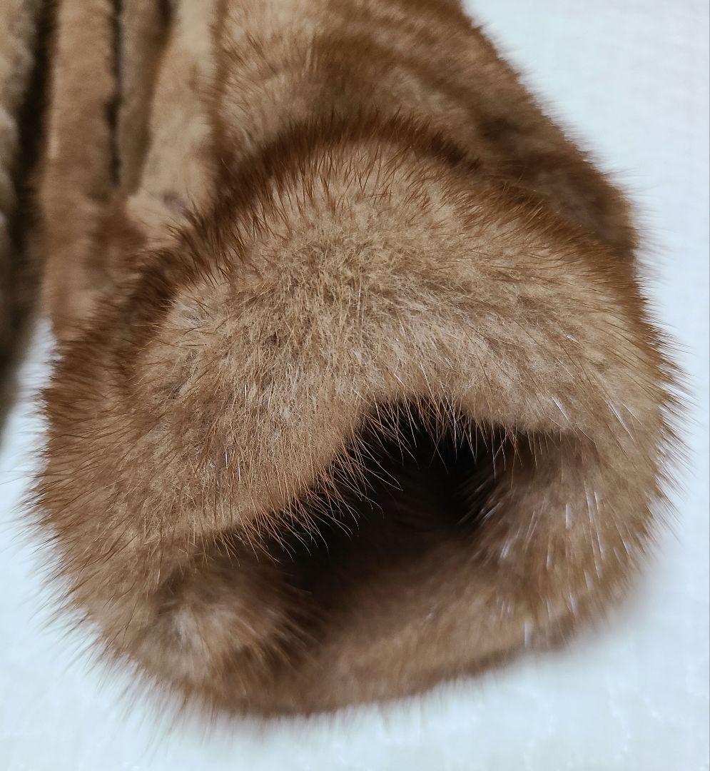 高級✨デミバフミンク 本毛皮 リアルファー ロングコート 袖ボリューム 刺繍 高級✨デミバフミンク 本毛皮 リアルファー ロングコート 袖ボリューム 刺繍