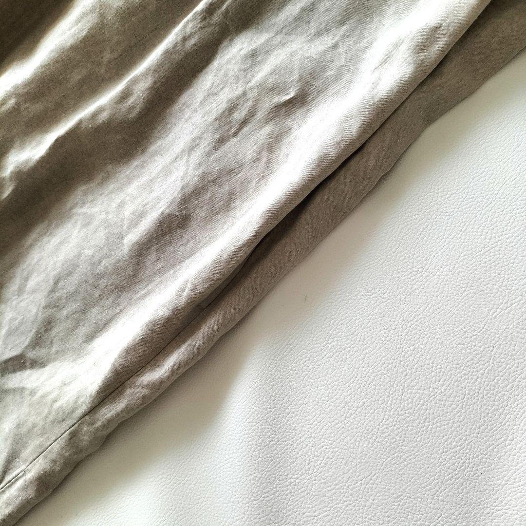 【定価￥42900】ユニオンランチ　バンドカラーリネンシャツワンピース　ベージュ