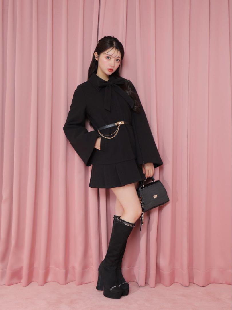 いちごさん専用】Mmeeme bell sleeve ribbon coat