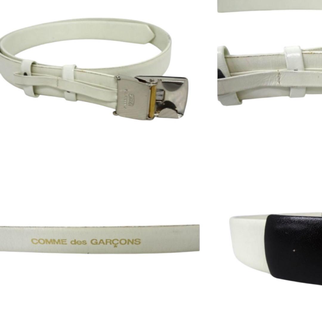 80s comme des garçons white belt kakko