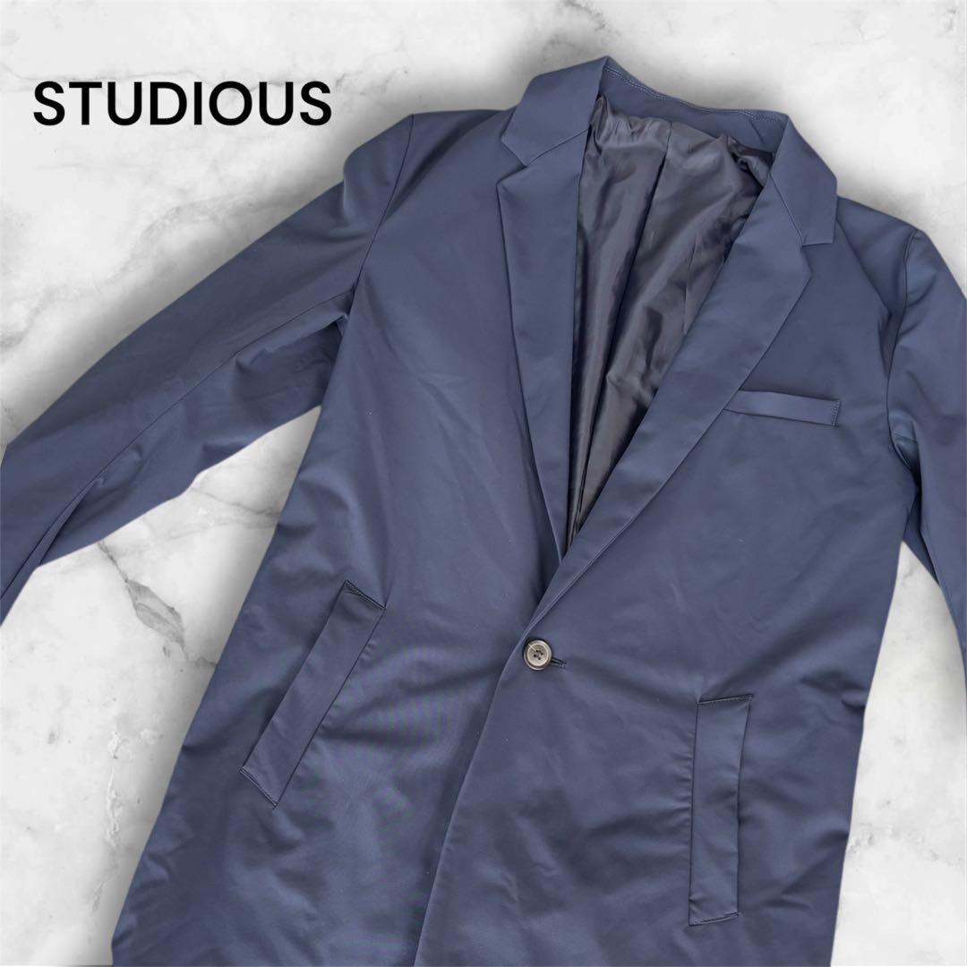 STUDIOUS ロングコート ネイビー 日本製 2 M相当 - メルカリ