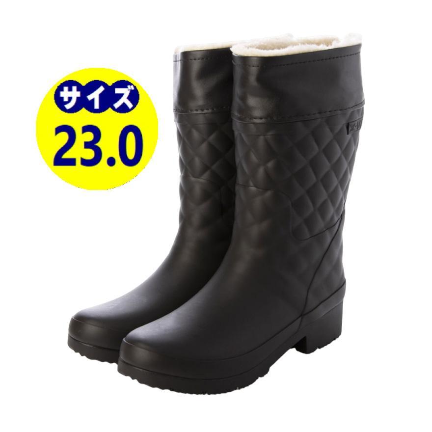 【新品】キッズ 防水防寒ブーツ『24062-blk-230』ブラック 長靴