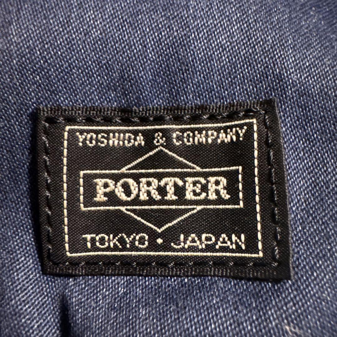 【未使用級】porter ポーター デニム ドローストリングバッグ ショルダー