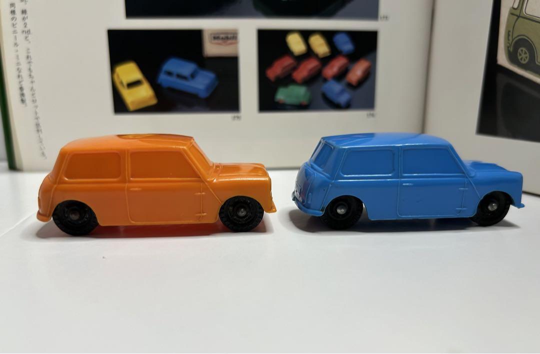 GALANITE スエーデン製　ガラニテ　ソフビ製　ミニクーパー　4台　ミニカー GALANITE スエーデン製 ガラニテ ソフビ製 ミニクーパー 4台