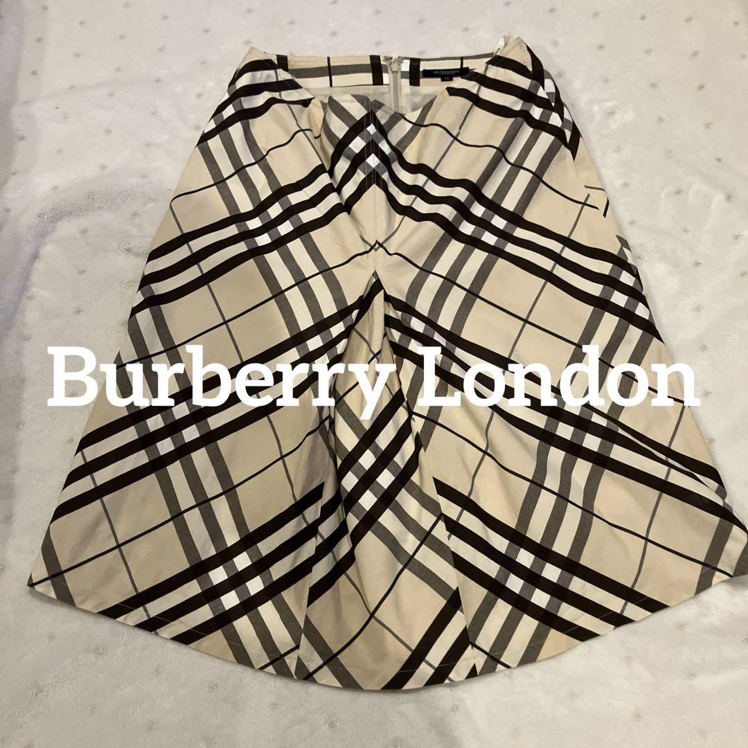 BURBERRY London ノバチェックフレアスカート 42 三陽商会 春夏