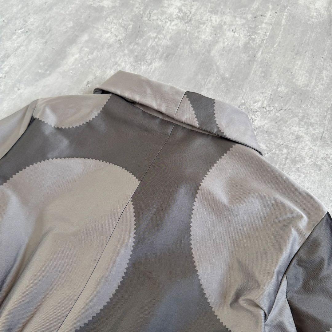 ハートイッセイミヤケ 大玉ドットジャガードコート ベルト付 中綿入り 日本製 L ハートイッセイミヤケ 大玉ドットジャガードコート ベルト付 中綿入り 日本製 L