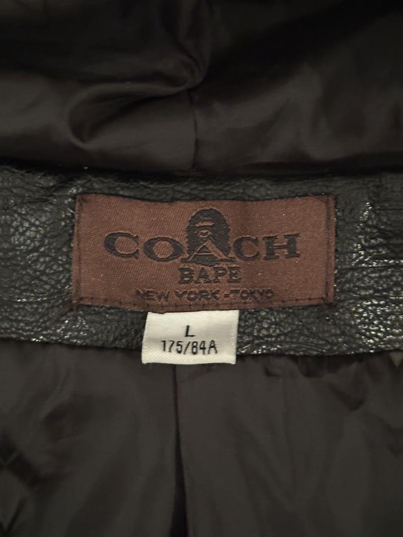 BAPE × COACH LEATHER JACKET レザージャケット 画像7