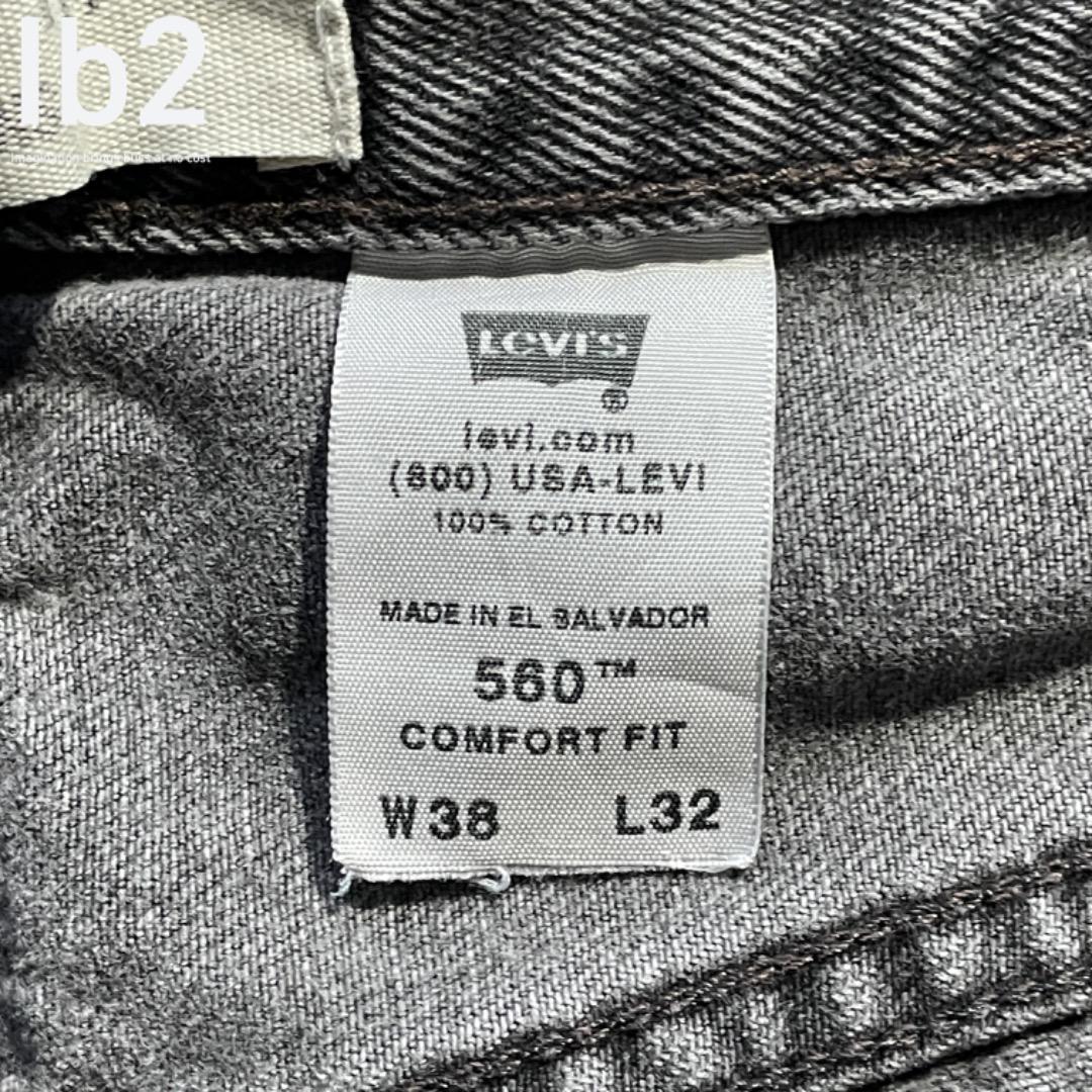 00s USA Levi ブラックデニム リーバイス 560 W38 L32 - メルカリ