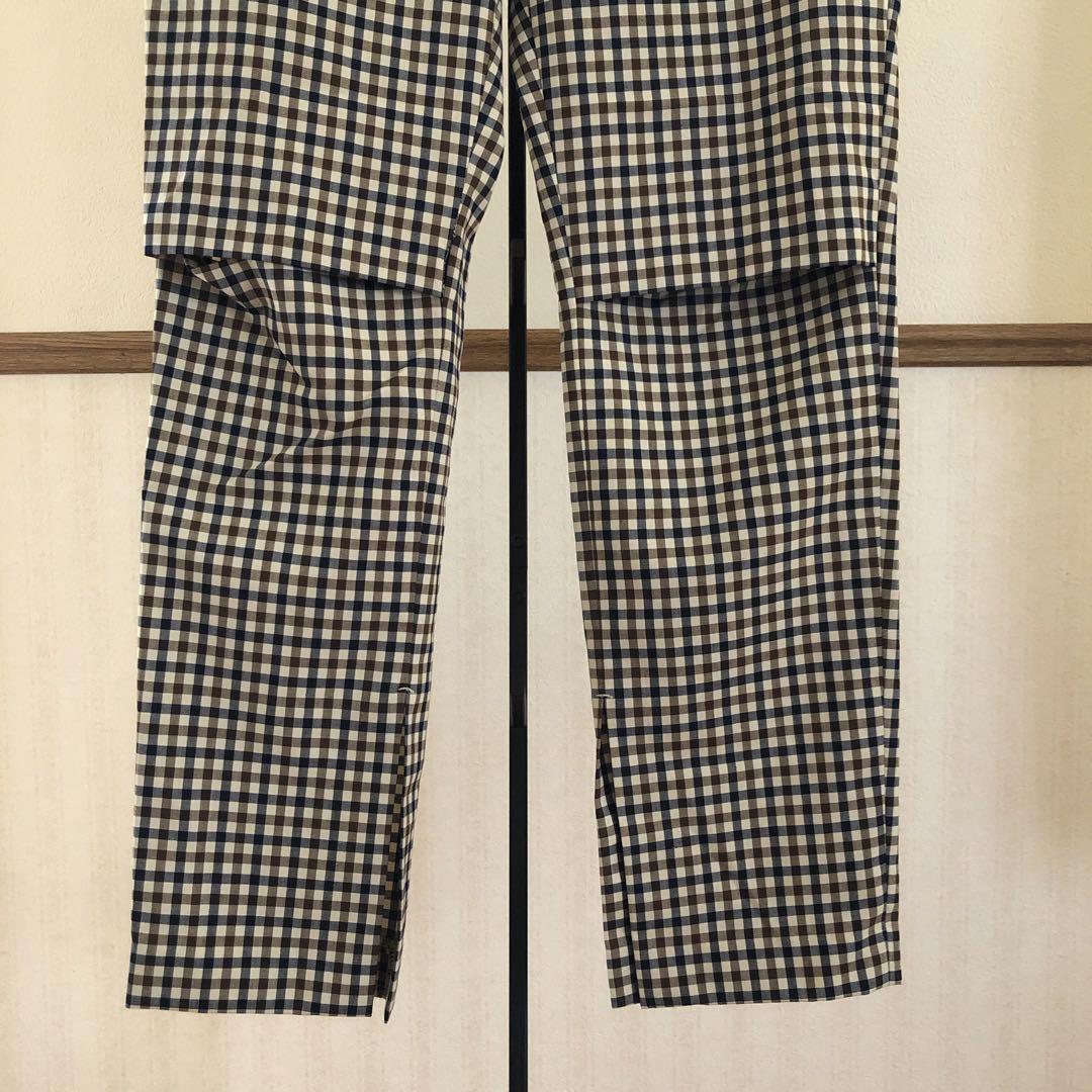 ジエダ  JieDa チェックスリットスラックス ブラウン Lサイズ