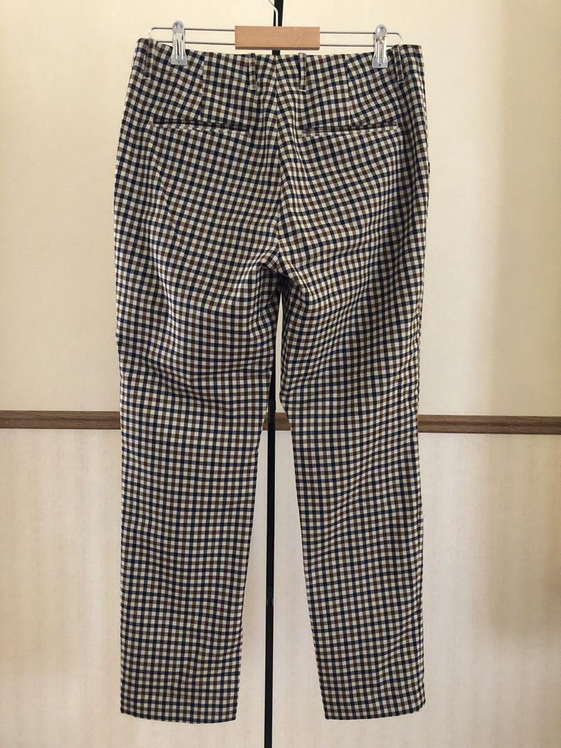 ジエダ  JieDa チェックスリットスラックス ブラウン Lサイズ