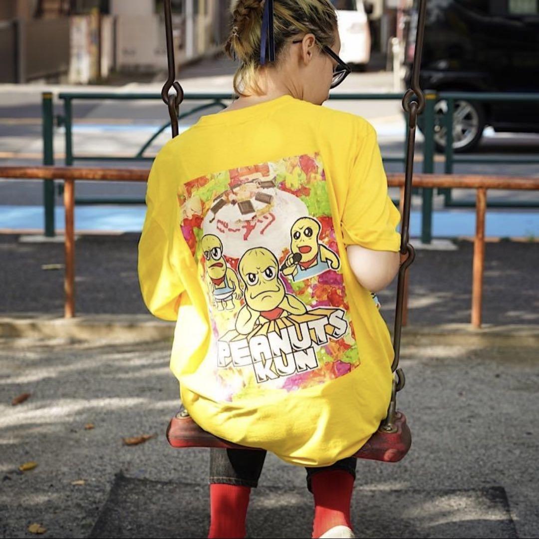 ピーナッツくん 漢 Kitchen 超うめぇグミゼリーケーキ Tシャツ