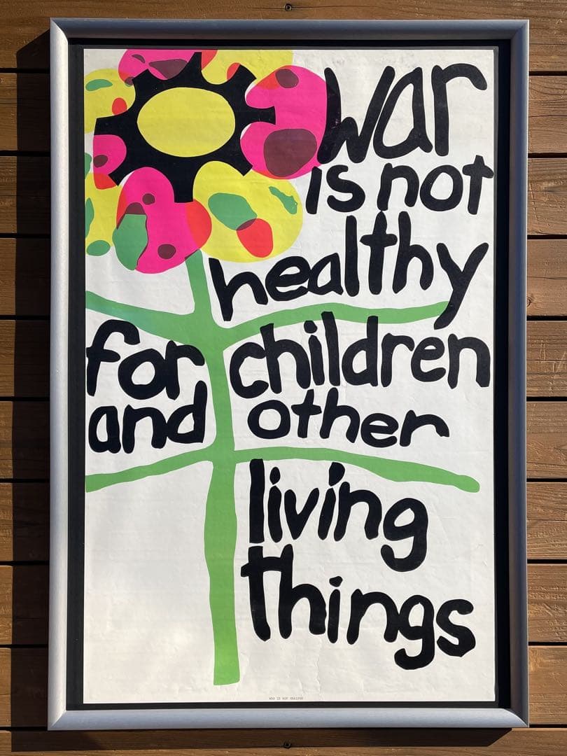 60's 70's vintage ポスター WAR IS NOT ヒッピー